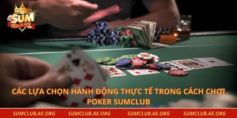 Các lựa chọn hành động thực tế trong cách chơi poker Sumclub