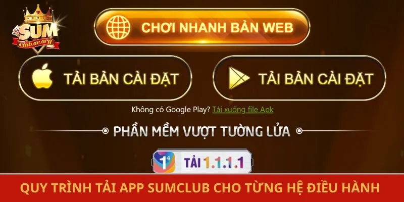 Quy trình tải app Sumclub cho từng hệ điều hành